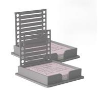 Sticky Note Stencil Template,Sticky Note Line Stencil and Holder,Post Note Holder for 3x3 inch Sticky Notes,Acrylic Post It Note Holder,Memo Pad Organizer with Line Box Drawing Template for Office