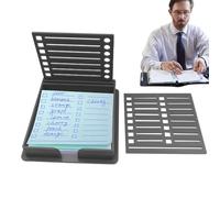 Sticky Note Stencil,Versatile Desk Sticky Note Stencil - School Supplies Desk Accessories, Holder with Template for 3x3inch Self-Adhesive Pads