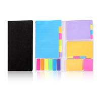 Sticky Notebook,Sheets Sticky Notes Set,Multicolor Adhesive Notes with PU Leather Cover for Children Home, Office School Supplies, Page Marker, Gift for Teacher Student