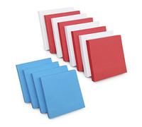 Sticky Notes 3"×3" 3 Colors, 12 Pads Self-Stick Notes, 100 Sheets/Pad, Post Notes for Study, Works, Daily Life (Red, White, Blue)