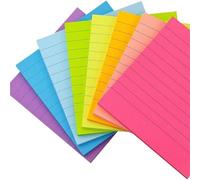 Sticky Notes 360 Sheets Colorful Lined Sticky Notes Set, 4x6 Self-Adhesive Note Pads, 8 Bright Colors, 45 Per Pad, School Office