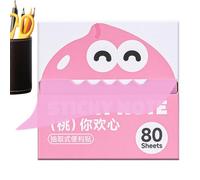 Sticky Notes 3x3 80 Sheets Smooth Writing Stationery | Sticky Note School Supplies for Office School Classroom Dorm Home Desk Work Study Travel Teacher Student Women Kids (Pink)