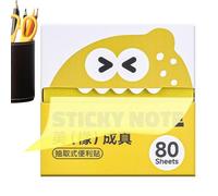 Sticky Notes 3x3 80 Sheets Smooth Writing Stationery | Sticky Note School Supplies for Office School Classroom Dorm Home Desk Work Study Travel Teacher Student Women Kids (Yellow)