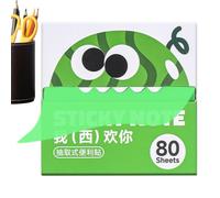 Sticky Notes 3x3 80 Sheets Smooth Writing Stationery | Sticky Note School Supplies for Office School Classroom Dorm Home Desk Work Study Travel Teacher Student Women Kids (Green)