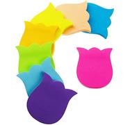 Sticky Notes, 560 Sheets 8 Colors Tulip Shape Self Sticky Notes Pad, Bright Post Stickies, Super Sticky Notes Pad, Colour Sticky Notes for Office Home School Meeting(76mmx76mm)