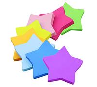 Sticky Notes, 560 Sheets Pentagram Shaped Self Sticky Notes Pad, 8 Colors Bright Post Stickies, Super Sticky Notes Pad, Colour Sticky Notes for Office Home School Meeting(76mmx76mm)