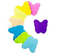 Sticky Notes, 560Sheets 8 Colors Butterfly Shape Self Sticky Notes Pad, Bright Post Stickies, Super Sticky Notes Pad, Colour Sticky Notes for Office Home School Meeting(76mmx76mm)