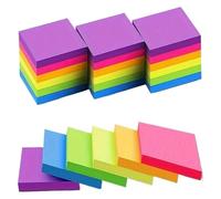Sticky Notes 600 Open six Colors Blank Color Fluorescent Notes are Suitable for Students' Homework, and can be Stuck for n Times.