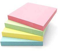 Sticky Notes 76 x 76 mm Self Stick On Notes and Reminders Self Adhesive Memo Pad | 400 Notes/Pack (Assorted Pastel)