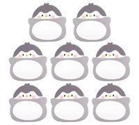 Sticky Notes, 8-Pack Cute Penguin Memo Pads, Aesthetic Animal-Shaped Tabs for Office, School & Gift Giving