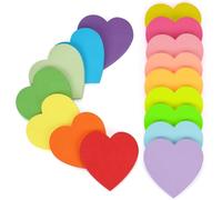 Sticky Notes, 800 Sheets 70x70mm Heart Shape Self-Sticky Note Pads Bright Colourful Removable Adhesive Memo Pads for Reminder Office School and Home 16 Color (800 Sheets Love Shape)