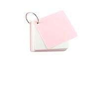 Sticky Notes 80sheets Loose Leaf Blank Index Card with Ring Study Notepads for Memory Learning Studying Book Portable Pocket Memo Pads(Color3)