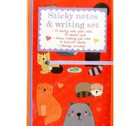 Sticky Notes and Writing Set: Cute Cats: Charming stationery wallet containing notes, stickies and envelope on a cute cat theme