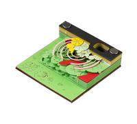 Sticky Notes Calendar, Desktop Notepad,Sticky Note for Aesthetic Paper Carving - Hand Torn Artwork Paper Notebooks with Presentation Box for the A