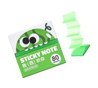 Sticky Notes Dispenser Box, Transparent Square Memo Sheets with 80 Pages for Textbook Comments, Desk Planning, Reading Clear Memo Notes Translucent Annotation Paper Page Label Study Planner Reminder