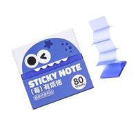 Sticky Notes Dispenser Box, Transparent Square Memo Sheets with 80 Pages for Textbook Comments, Desk Planning, Reading Clear Memo Notes Translucent Annotation Paper Page Label Study Planner Reminder
