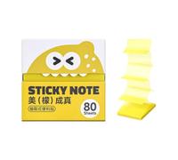 Sticky Notes Dispenser Box, Transparent Square Memo Sheets with 80 Pages for Textbook Comments, Desk Planning, Reading Clear Memo Notes Translucent Annotation Paper Page Label Study Planner Reminder