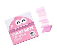 Sticky Notes Dispenser Box, Transparent Square Memo Sheets with 80 Pages for Textbook Comments, Desk Planning, Reading Clear Memo Notes Translucent Annotation Paper Page Label Study Planner Reminder