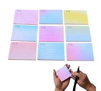 Sticky Notes for To Do List, Sticky Notes for Planner, English Ruled Sticky Notes 9 Pack, Double Glue Paper Sticky Notes, Odorless