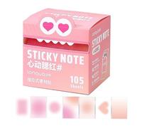 Sticky Notes, Fun Pastel Pull Out Sticky Notes Box,Self Adhesive Cartoon Notes Memo Pads, Office School Tab Supplies, 105pcs/Box (C)