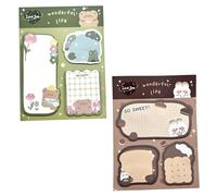 Sticky Notes in Animal Design, Set of 2, Cute Self-Adhesive Sticky Notes for Children, Mini Sticky Notes for Notes in the Office, Home or School, Perfect as Party Bags & Gift