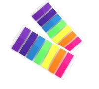 Sticky Notes Index Tabs - 2-Pack 7-Colour Page Markers with Storage Bag - Writable File Tabs and Book Markers for Notes, Books, and Documents