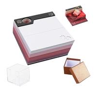 Sticky Notes, Notepad, Artistic Sticky Note Pad with Pen Holder - Paper Art Notepad, Detachable Desk Sculpture, Non-stick Office Post Notes Block-No