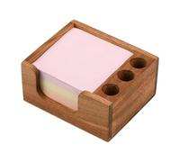 Sticky Notes Organizer - Wooden Desk Holder, Compact Memo Storage, Neat Paper Arrangement, Tabletop Note Display | Practical Reminder Pad Arrangement for Study Desk Bookshelf Daily Planning