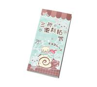Sticky Notes Pad Assorted Decorative Memo Sheets for Journaling | Assorted Sticky Note Shapes in Folding Booklet, Adhesive-Backed Paper for Messages and Notes