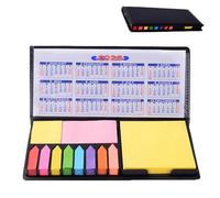 Sticky Notes Set, 2000 Pcs Colorful Self-Stick Memo Note Pads with Rectangular Notes Bookmarks and Memo Stickers Includes PU Box Perfect Office Home School and Meeting Gifts