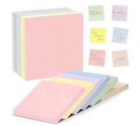 Sticky Notes Set, 76 x 76 mm 24 Pads of 100 Sheets Self-Stick Note Pads, 6 Brilliant Colors Assorted Easy to Post Sticky Notes for Home School Office (24, 76 x 76 mm Square Morandi Color)