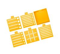 Sticky Notes Storage Box with Five Templates Portable Square Memo Pad Holder for Home Offices School Organization Square Sticky Note Case