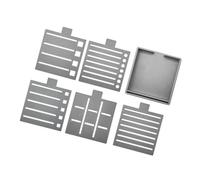 Sticky Notes Storage Box with Five Templates Portable Square Memo Pad Holder for Home Offices School Organization Square Sticky Note Case