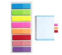 Sticky Notes Tabs - 8-Color Fluorescent Page Marker Sticky Tabs | Transparent Index Stickers | Bookmark for Notebooks, Papers, Study, Office, School | Inder Tab for Annotation