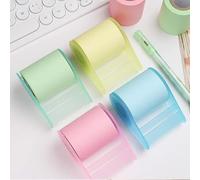 Sticky Notes Tape, Self-Stick Full Adhesive Roll Notes with Tape Dispenser, Tear The Different Sizes You Need 4 Tape Holders + 4 Replaceable Rolls, 4 Colors (4 Rolls + 4 Holders)
