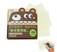 Sticky Notes Transparent 100 Sheets Translucent Pull-Out Aesthetic Memo