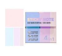 Sticky Notes Transparent 240 Sheets 4 Size Glitter Pull Out Self-Adhesive