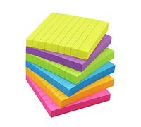 Sticky Notes with Lines Lined Sticky Notes 3x3 Bright Multi Colors 6 Pads 100 Sheet/Pad