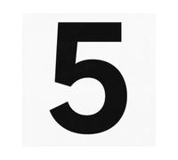 Sticky Number 5 for Doors, Bins, and Mailboxes - Durable Waterproof Self-Adhesive Vinyl Digit Decal, High-Visibility House Number Sticker, Easy Application