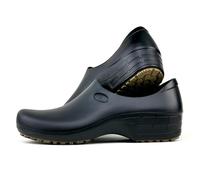 Sticky Nursing Shoes Women - Chefs - Kitchen - Nurses - Clogs for Work - Waterproof Non Slip, Black, 5.5 UK