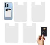 Sticky Phone Wallet, 4X Credit Card Sleeve for Back of Phone, Cellphone Accessories, Sticky Pocket, Smartphone Case Grip for Women Men