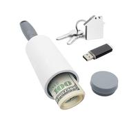 Sticky Ribbon Roller Safe - 24cm Fabric Cleaner Distraction Box, Pet Hair Remover | Hidden Safety Storage for Jewelry Money Keys Valuable Items Home Office Travel Protection Disc