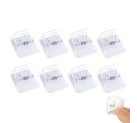 Sticky Spring Clips, Self-Adhesive Cable Clips, Transparent Tapestry, Sticky for Outdoor, Home, Office, Photo Poster (Pack of 8)