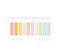 Sticky Tabs, Colored Page Index Tabs Sticky Markers | Waterproof Text Strips Smooth Writing Page Tabs for Students for Files, Scrapbook, Books