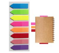 Sticky Tabs, Notebook Tabs | 8 Color Sticky Page Tabs for Books | Clear Sticky Notes for Annotating, Fluorescent Color Index Sticker Tab for Computer