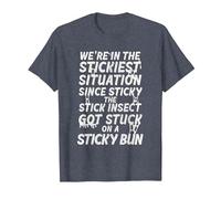 Sticky The Stick Insect, got Stuck on a Sticky bun T-Shirt, Men, Heather Blue, 3X-Large