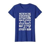Sticky The Stick Insect, got Stuck on a Sticky bun T-Shirt, Women, Royal Blue, XX-Large