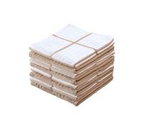 Sticky Toffee Cotton Terry Kitchen Dishcloth, 8 Pack, 12 in x 12 in, Tan Check