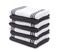 Sticky Toffee Cotton Terry Kitchen Dishcloth, Gray, 8 Pack, 12 in x 12 in