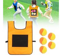 Sticky Vest & 5 Dodgeball Set - fidget toys,stress balls for adults,Kids Outdoor Target Game, Adjustable Team Sport Kit with Non-Slip Straps